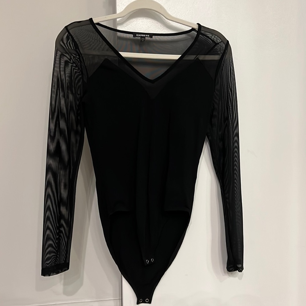 EXPRESS long sleeve mesh body suit